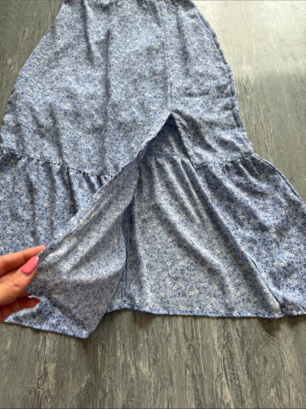 Abercrombie & Fitch Light Blue Floral Midi Dress - Picture 5 of 6